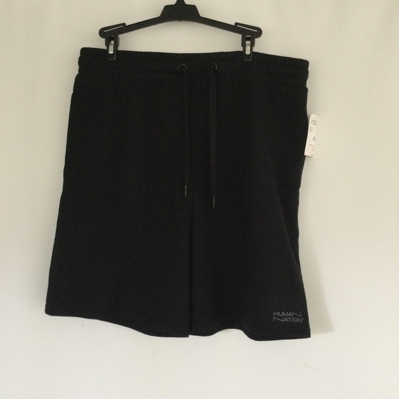 Human Nation Organic Cotton Pecycled Polyester Blend Short Color Black Size M - Picture 1 of 5